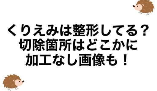 くりえみは整形してる？切除箇所はどこかに加工なし画像も！