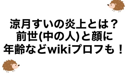 涼月すいの炎上とは？前世(中の人)と顔に年齢などwikiプロフも！