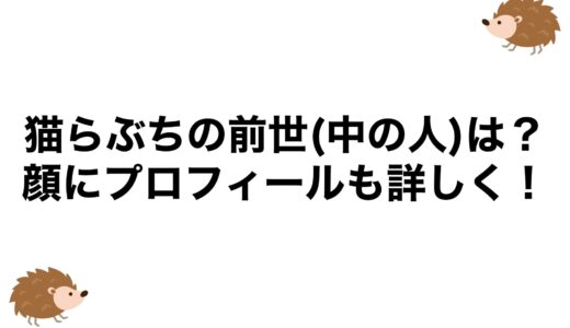 猫らぶちの前世(中の人)は？顔にプロフィールも詳しく！