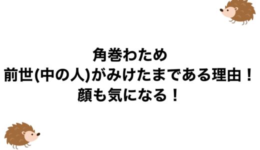 角巻わための前世(中の人)がみけたまである理由！顔も気になる！
