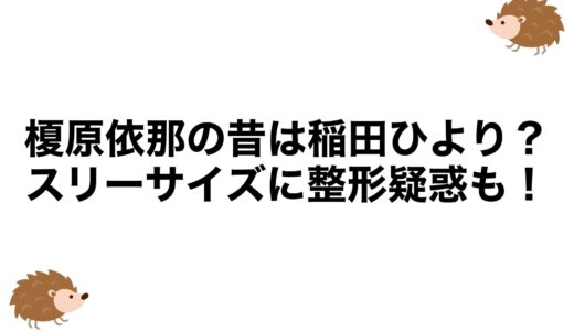 榎原依那の昔は稲田ひより？スリーサイズに整形疑惑も！