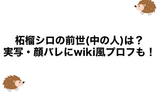 柘榴シロの前世(中の人)は？実写・顔バレにwiki風プロフも！