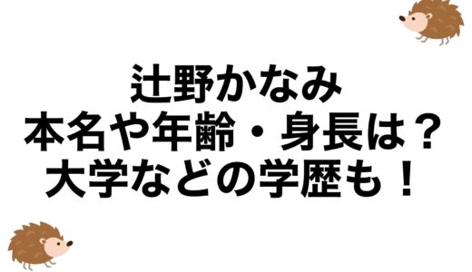辻野かなみの本名や年齢・身長は？大学などの学歴も！