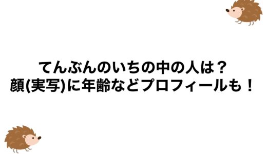 てんぶんのいちの中の人は？顔(実写)に年齢などプロフィールも！