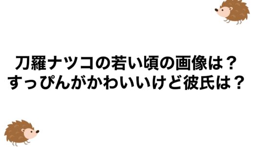 刀羅ナツコの若い頃の画像は？すっぴんがかわいいけど彼氏は？
