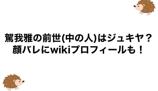 駕我雅の前世(中の人)はジュキヤ？顔バレにwikiプロフィールも！