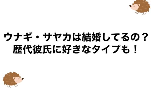 ウナギ・サヤカは結婚してるの？歴代彼氏に好きなタイプも！