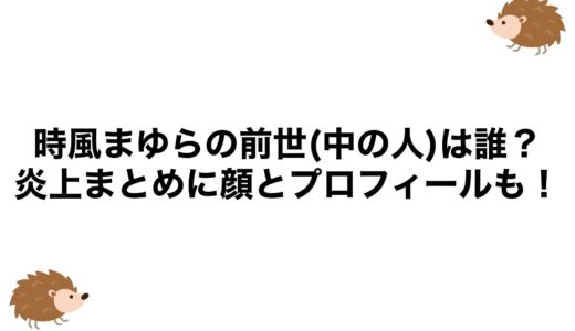 時風まゆらの前世(中の人)は誰？炎上まとめに顔とプロフィールも！