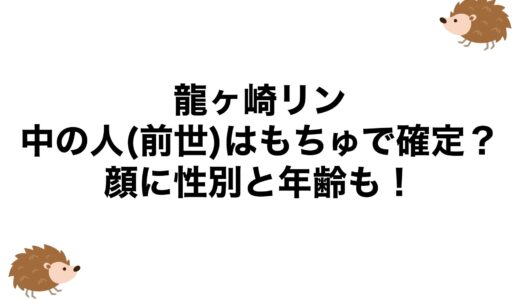 龍ヶ崎リンの中の人(前世)はもちゅで確定？顔に性別と年齢も！