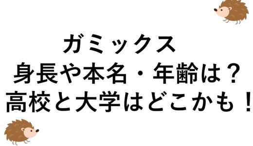 ガミックスの身長や本名・年齢は？高校と大学はどこかも！