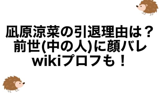 凪原涼菜の引退理由は？前世(中の人)に顔バレ・wikiプロフも！
