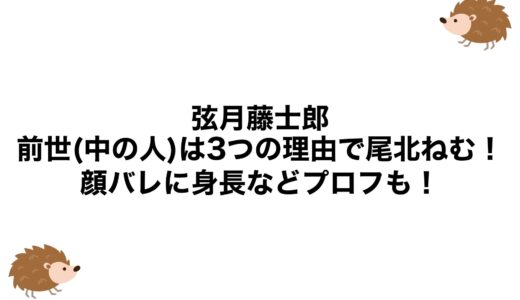 弦月藤士郎の前世(中の人)は3つの理由で尾北ねむ！顔バレに身長などプロフも！