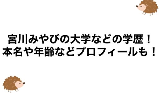 宮川みやびの大学などの学歴！本名や年齢などプロフィールも！