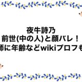 夜牛詩乃の前世(中の人)と顔バレ！絵師に年齢などwikiプロフも！