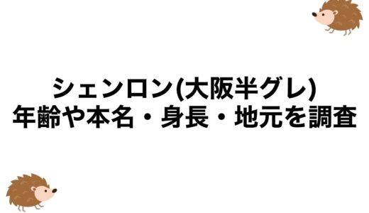シェンロン(大阪半グレ)の年齢や本名・身長・地元を調査